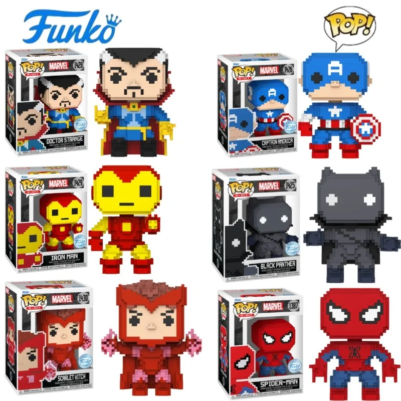 Funko POP Original Marvel Captain America Iron Man Doctor Strange Wanda Pixel 8-Bit Action Figure Toys for Boys Girls Kids Gift - Image 3