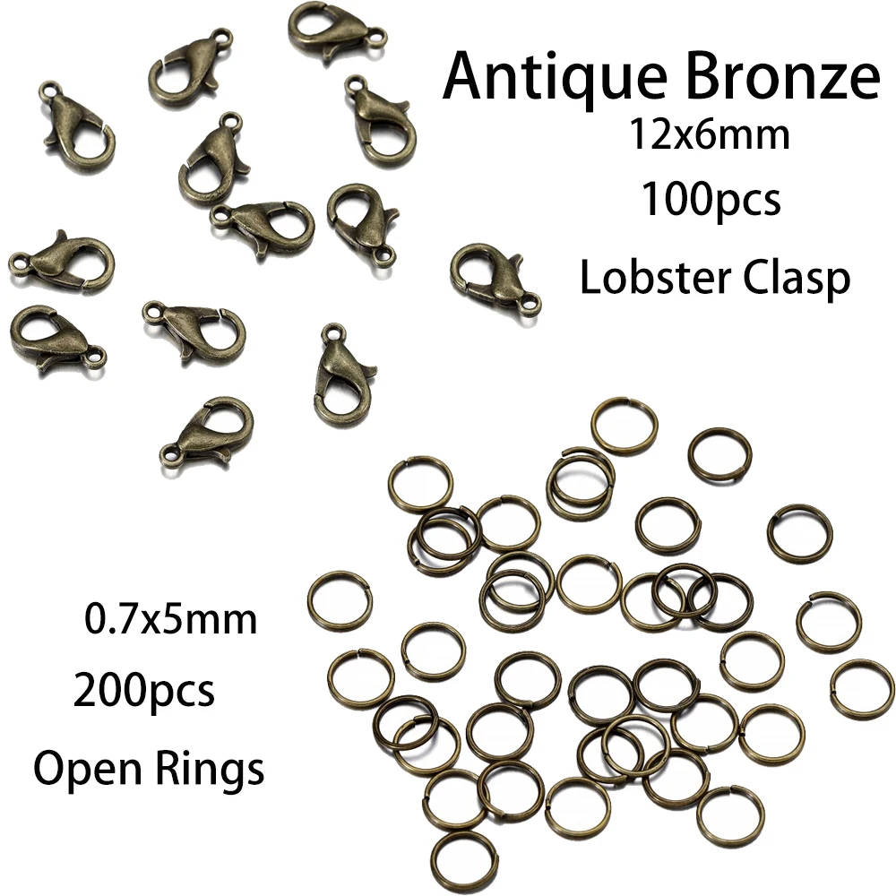 200pcs Rings & Clasps Set for DIY Jewellery Making Kit