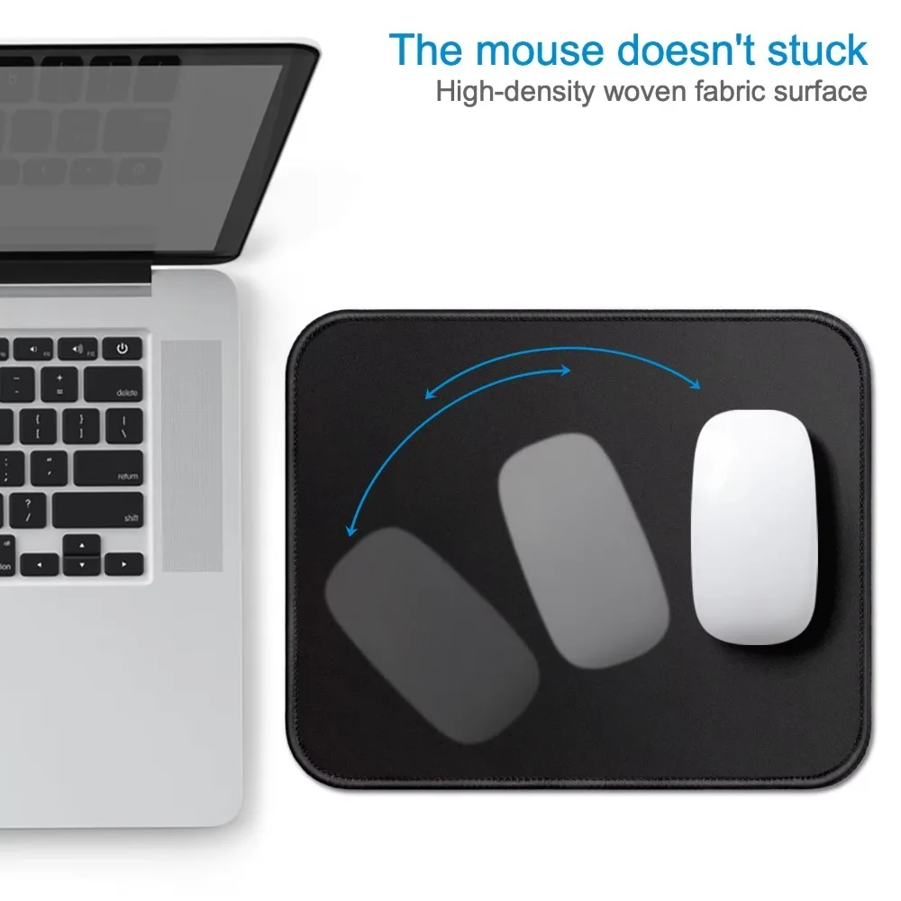 CIFBUY Small Gaming Mouse Pad Stitched Edge PC Keyboard Desk Mat Washable Non-Slip Rubber Base Home Office Laptop Decor