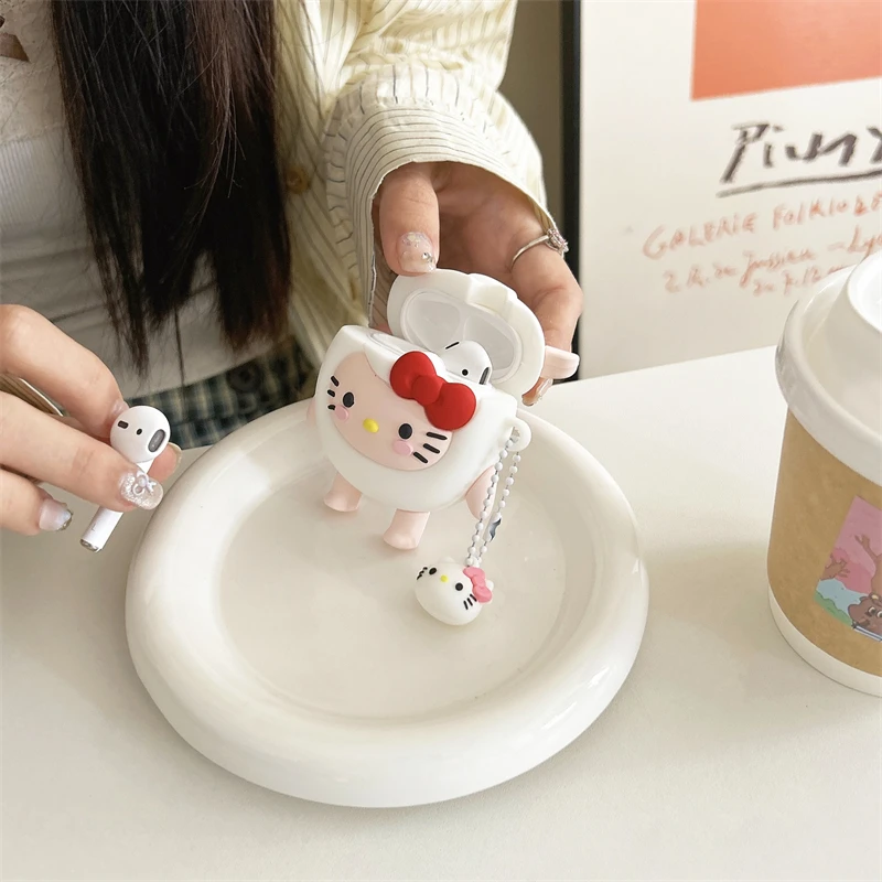 Sanrio 3D Hello Kitty Sheep Earphone Cover For Apple AirPods 1 2 3 Generation Airpods Pro/Pro2 Wireless Bluetooth Headphone Case