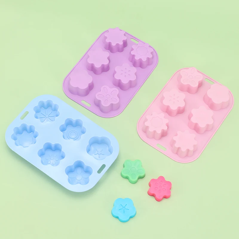 3D Flower Silicone Molds Fondant Craft Cake Chocolate Sugarcraft Ice Tray Different Flower-shaped Pastry Baking Tool Mould