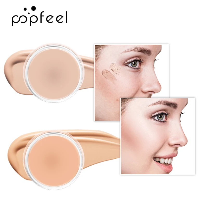 Volledige Coverbasis Concealer Crème, Vrouwen Vloeibare Foundation Gladde Concealer Corrector Langdurig Voor Donkere Vlek Onder Oogkringen