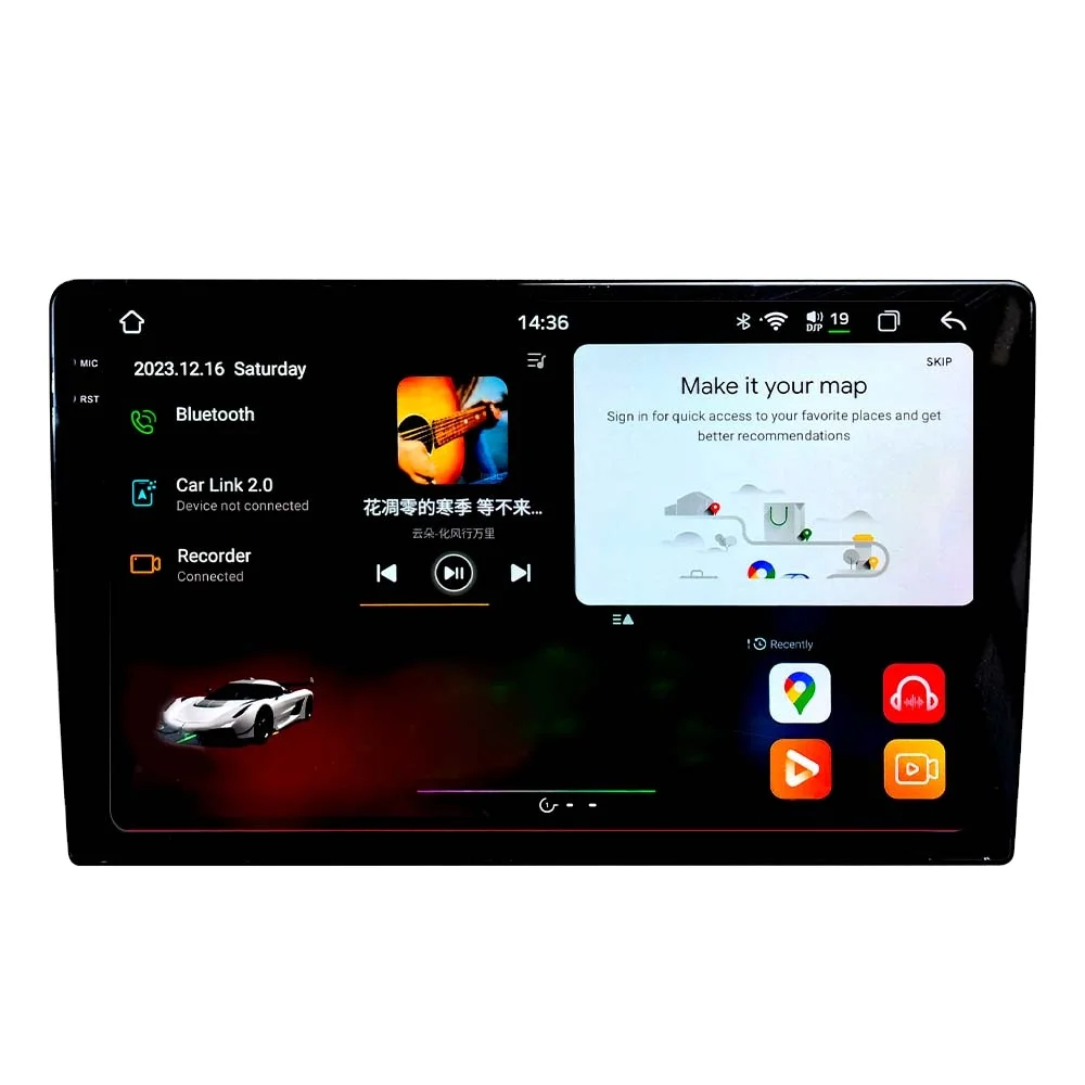 9/10Inch Car Universal Android 13 System With Qled 2K Gps Touch Screen Navigation Stereo 7870 Carplay 4G Multimedia Player