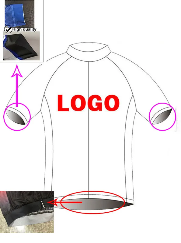 Customized bicycle clothing for men/women/children, one piece for free design