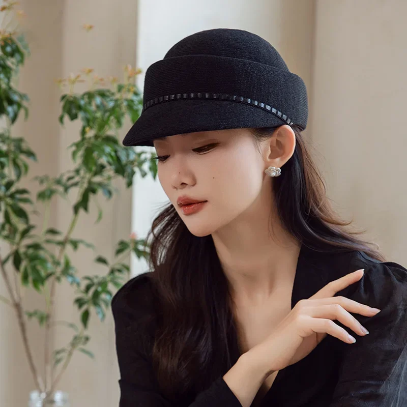 2023 Summer New Thin Breathable Equestrian Hats Women Outdoor Sunscreen Casual Versatile Ins Sunshade Elegant French Berets