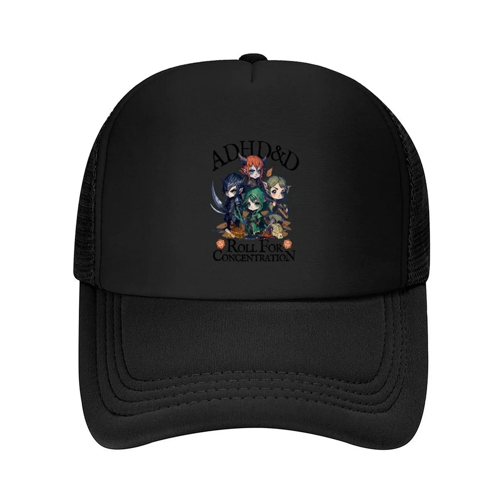 

ADHD dnd adventurers: roll for concentration, neurodiversity & mental health quote Baseball Cap