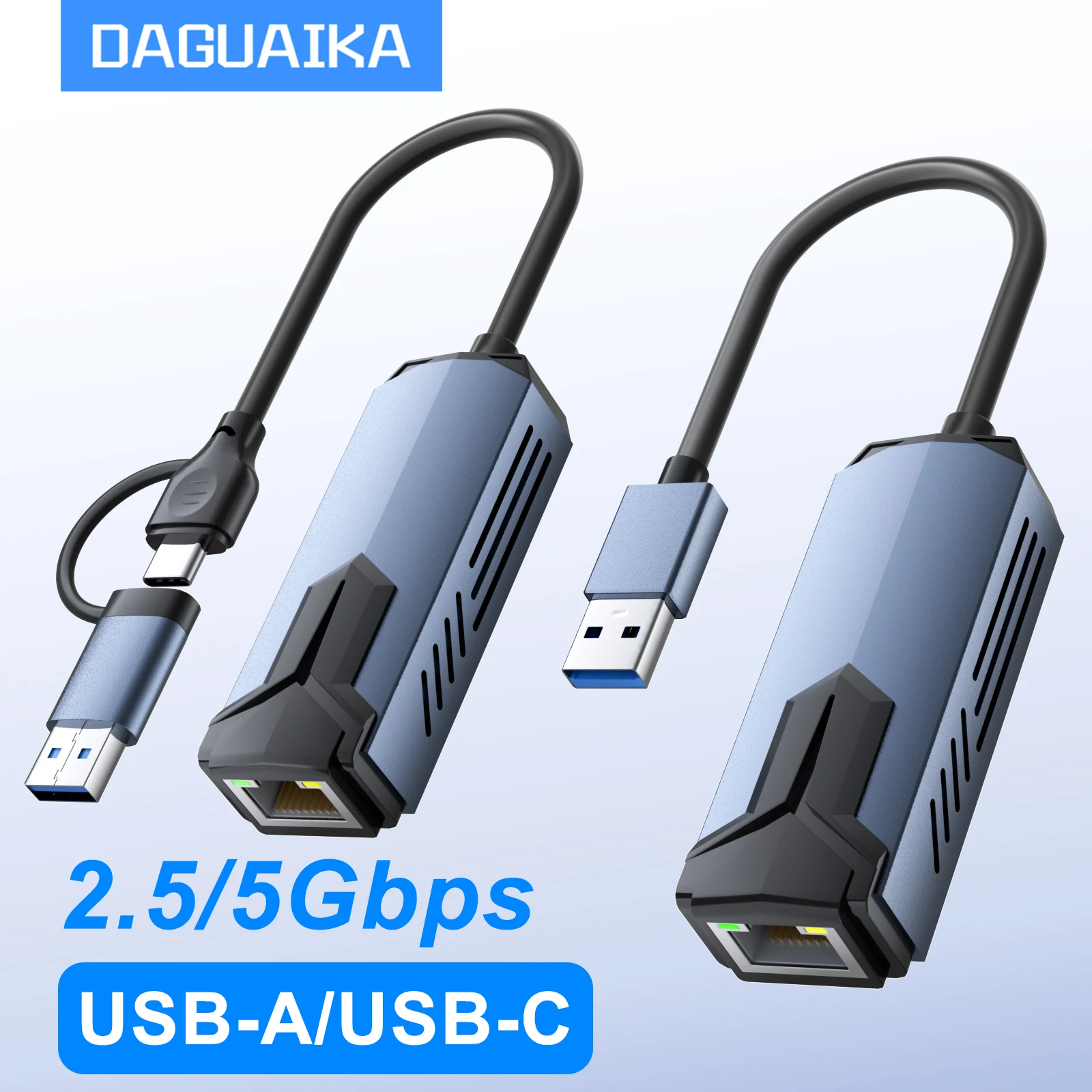 

Проводной USB-адаптер сетевой карты 5 Гбит/с, 5000 м, тип C к RJ45, LAN, USB-C, Ethernet-конвертер-концентратор для ноутбуков Win 11, поддерживает 5G/2,5G