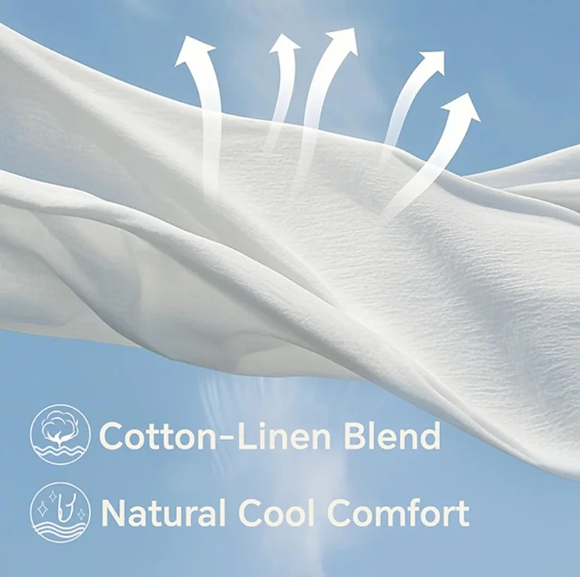 Men's Cotton Linen Summer Suit Lightweight Breathable Casual Two Piece Set Comfortable Outdoor Wear - Image 4