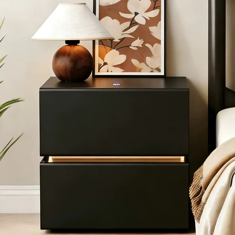 European Lamp Black Nightstands Cute Art Deco Dorm Supplies Nightstands Safe Luxury Lounges Mesa De Noche Dormitorio Furniture