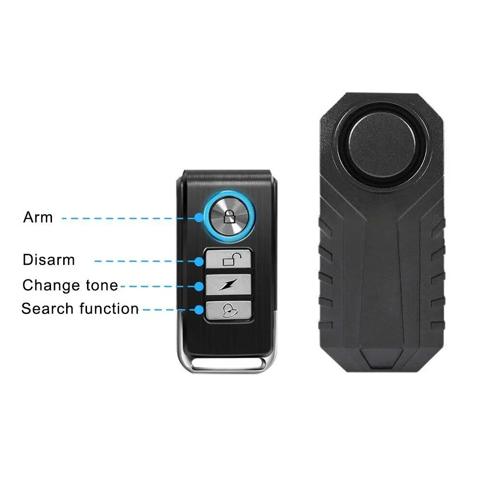 Bike an Motorcycle Wireless 1 host+1 remote control built-in SF22R self-propelled remote for Bicycle Safe Alarm Anti Theft