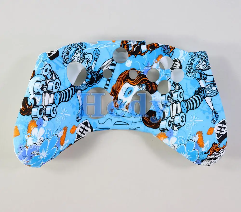 1 قطعة ل XBoxOne S سيليكون حافظة جلدية واقية ل XBox One سليم تحكم حامي نقل المياه الطباعة غطاء التمويه