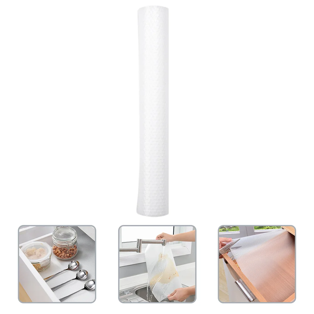 

Refrigerator Kitchen Cabinets Mat Non-slip Drawer Liner Waterproof Shelf Protection Lining 150X30CM Protective White