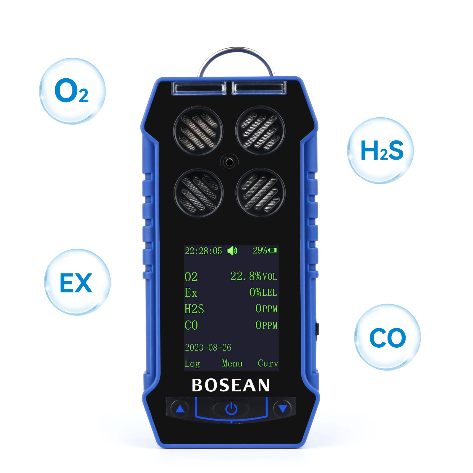 

Портативный детектор горючих газов h2s co o2