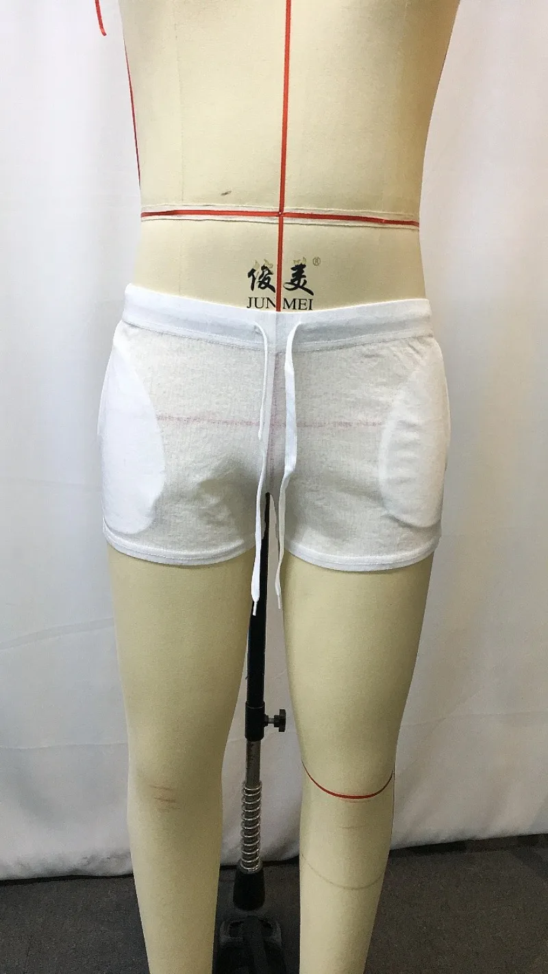 Sexy Schnürshorts für Herren, ideal für Freizeitaktivitäten zu Hause und als bequeme Fitnessshorts. – Detail 7