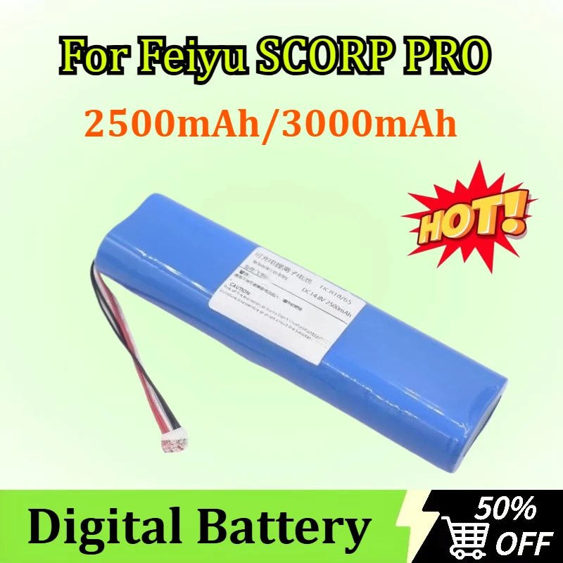 

Newly Upgraded 14.8V 2500mAh/3000mAh for Feiyu SCORP PRO High Quality Battery Capacity