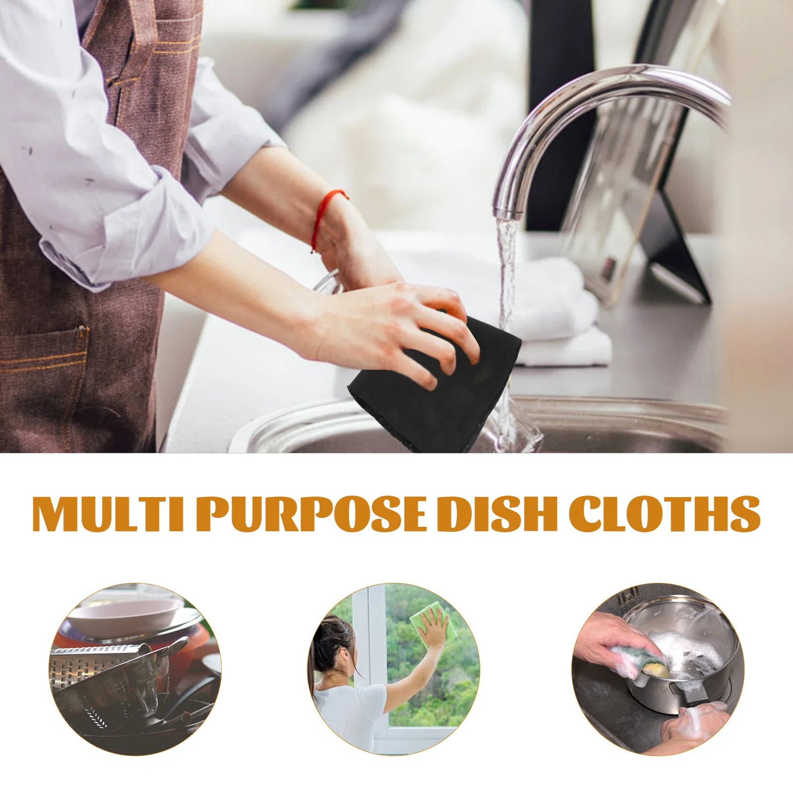 

8Pcs Glass Cleaning Cloth Microfiber Reusable Super Absorbent for Windows Mirrors Car Interior Polishing Wiping Cloths