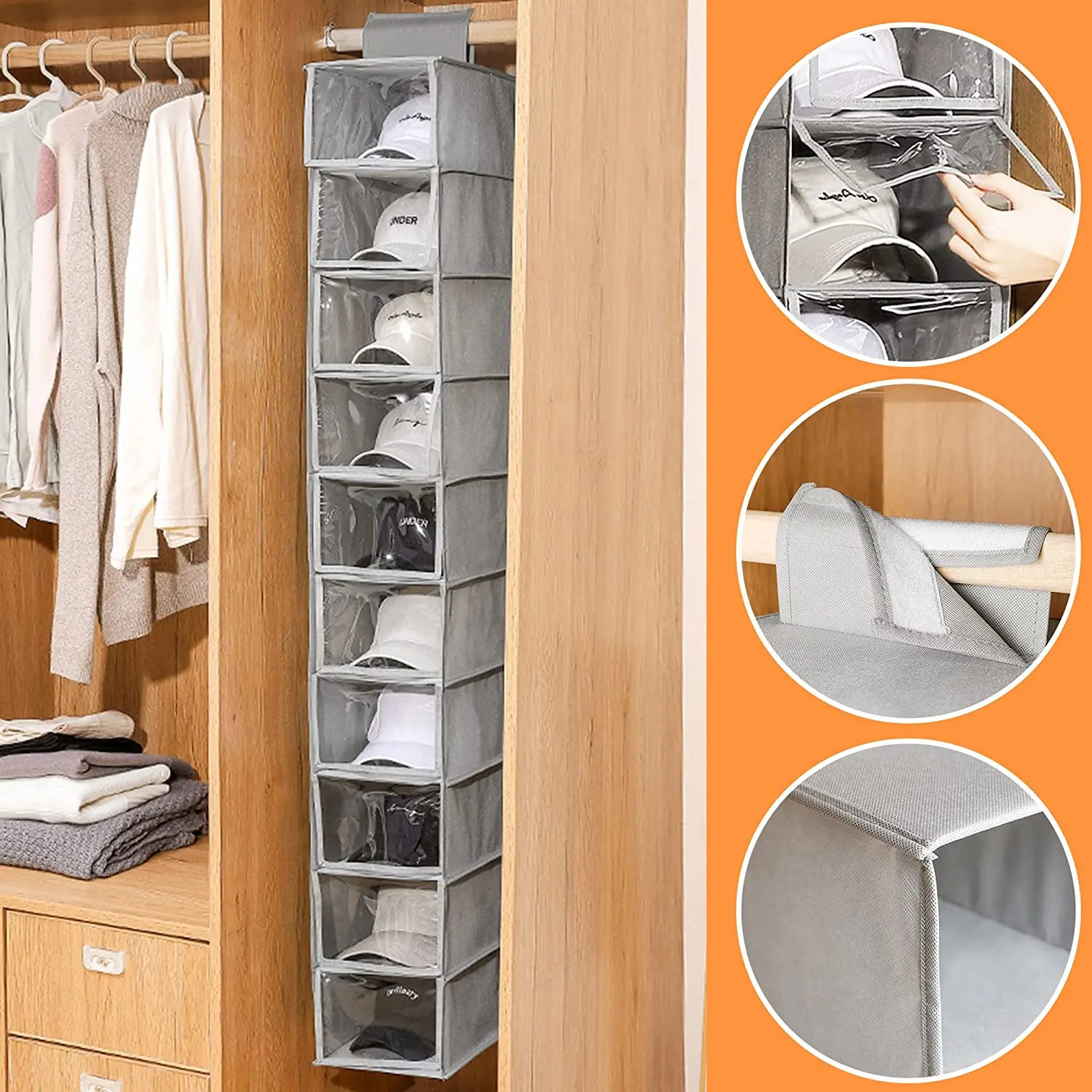 

Hat Rack Closet Organizer for Caps Household Items 10 Shelf Hanging Organizers Organizador Armario Zapatero Organizador De Zapat