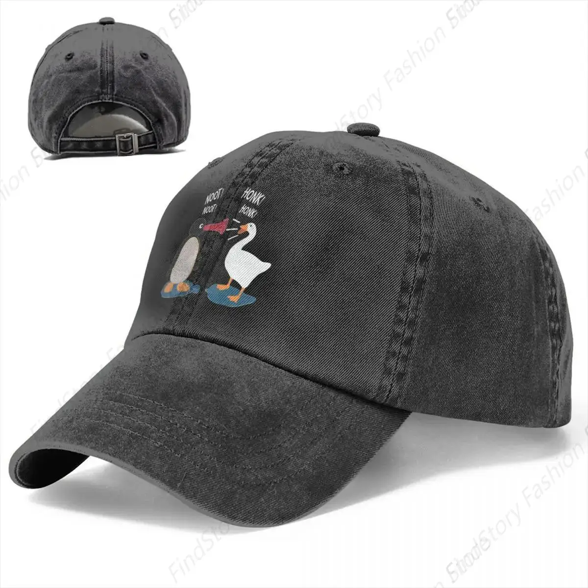 Cute Penguins And Funny Goose Baseball Cap Unisex Vintage Trucker Denim Hat Adjustable Cowboy for Men Women Casual Hip-hop Sport