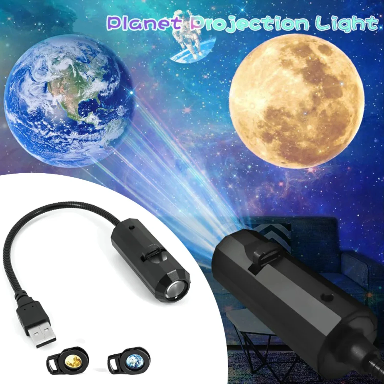 Newest Mini USB  Light Projector Led Globe Star  Lamp Night Lighting   Atmosphere Lighting Room Decor Wall Gift