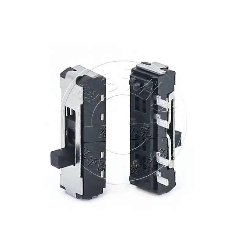 50PCS/small toggle switch MST-13D19 vertical sticker 4 feet unilateral 2/4H patch 1P3T3 sliding power supply 13 * 3.5