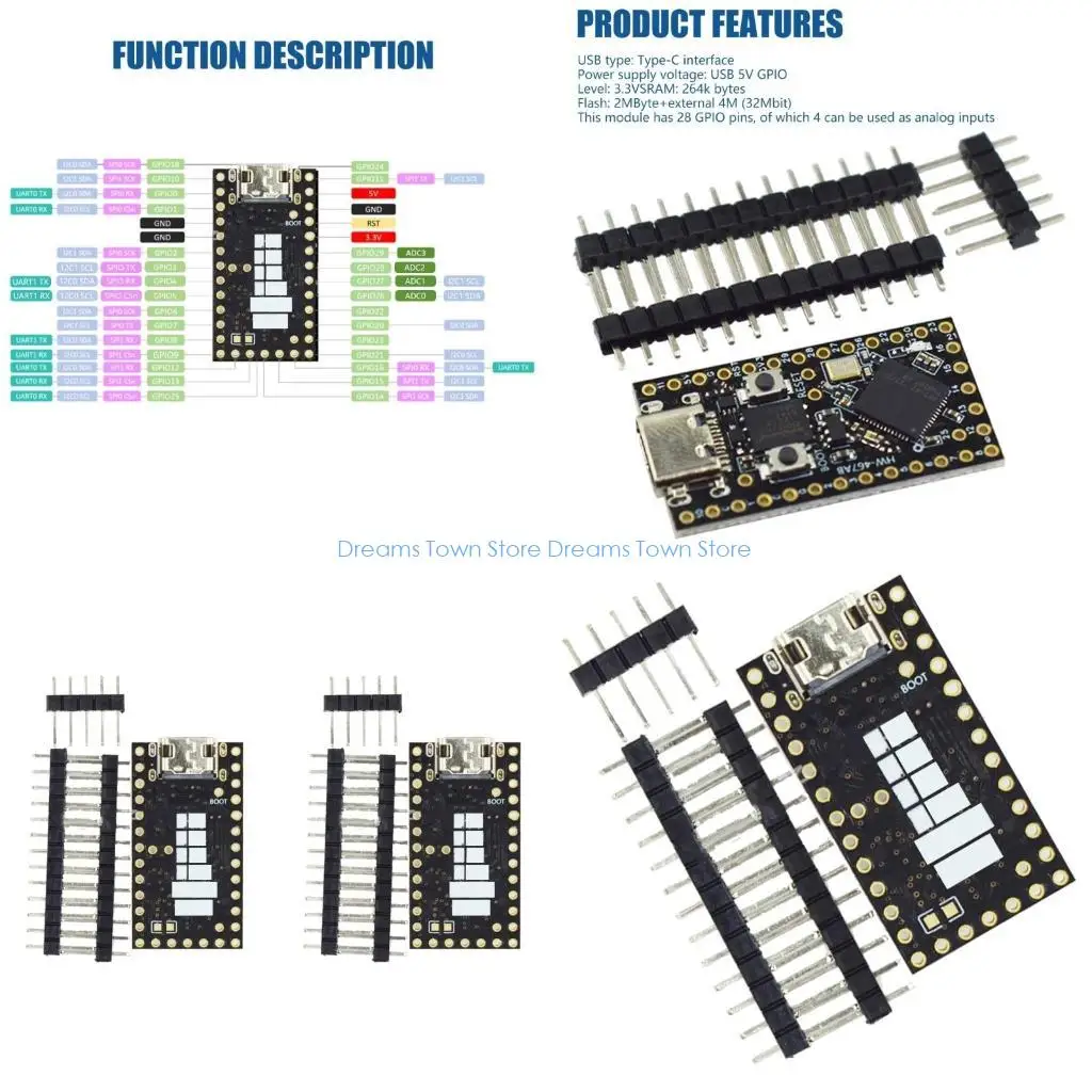 

HX6A DIY Computer Development Board RP2040 Microcontroller for Hobbyists and Educators