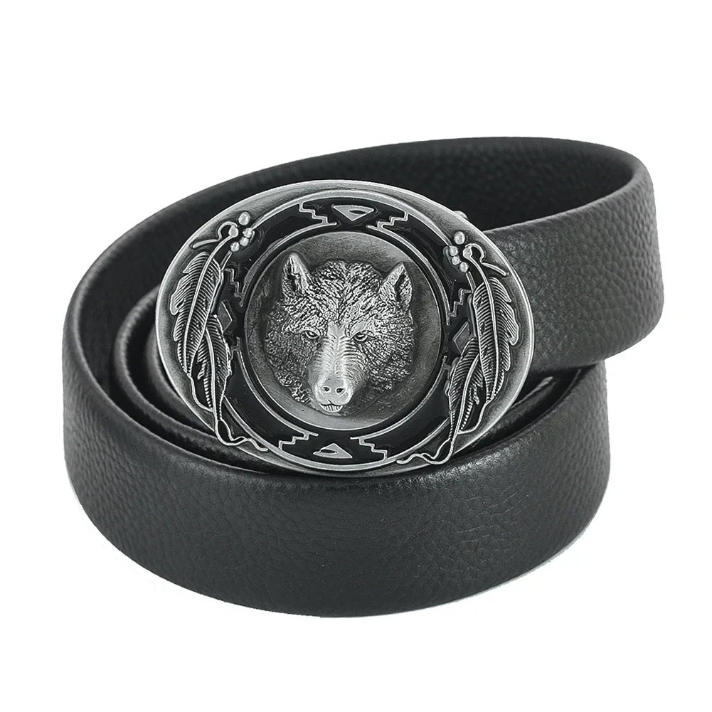 

Retro Alloy Wolf Head Belt Buckle Cool Fashion Punk Animal Western Cowboys Waistband Clasp for Men's Jeans Accessories