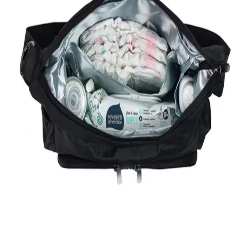 Aufbewahrungstasche für Mama, für Doona Kinderwagenzubehör, tragbare Wickeltasche, kompatibel mit Kinderwagen, schwarze wasserdichte Aufbewahrungstasche