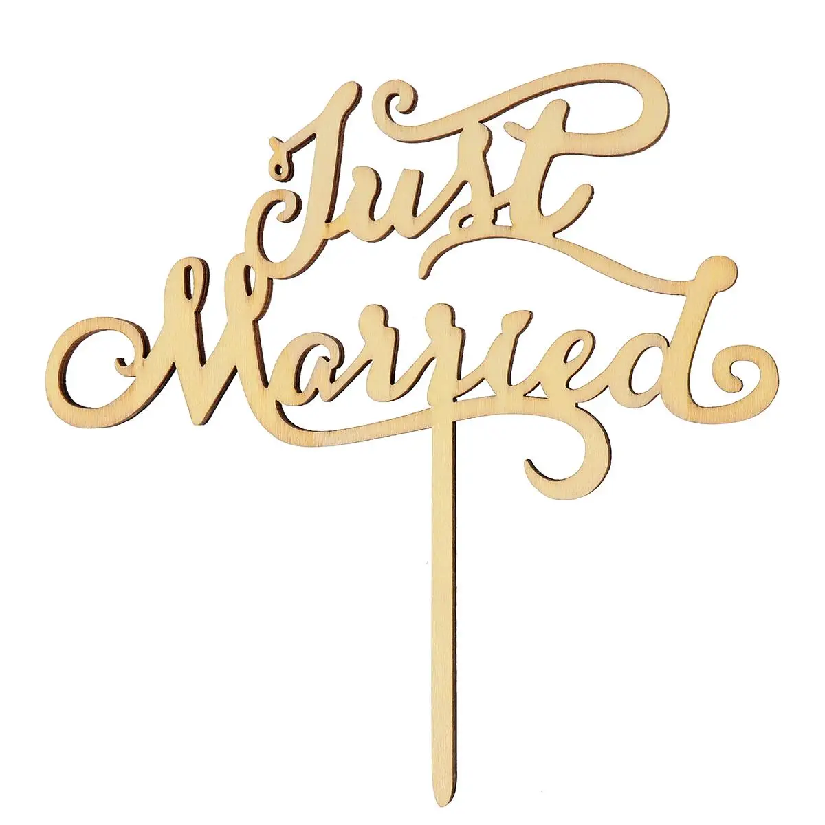 

Wedding Cake Topper Elegant Wood Decorations Just Married Bride Groom Party Anniversary Retro Cake Toppers Handmade