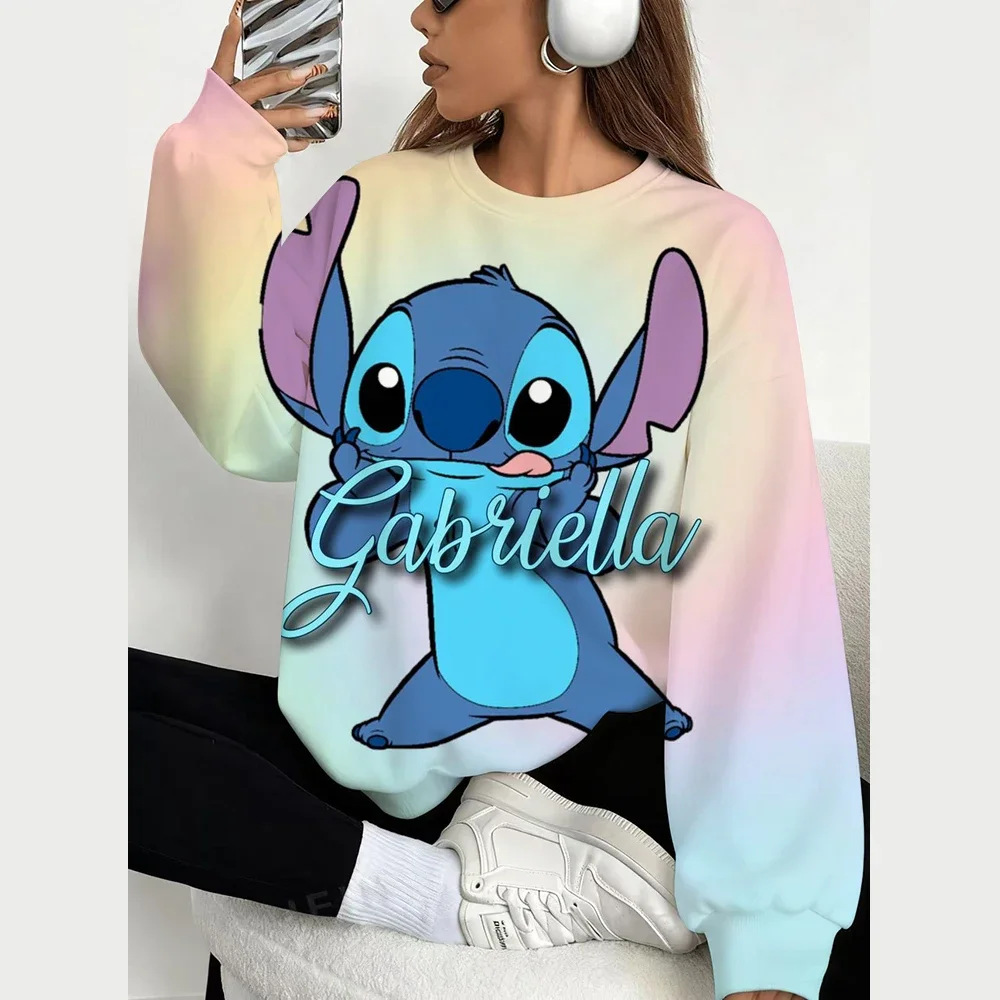 المرأة البلوز ديزني سلسلة البلوز للنساء عادية جولة الرقبة البلوز غرزة طباعة البلوز y2k الملابس النسائية