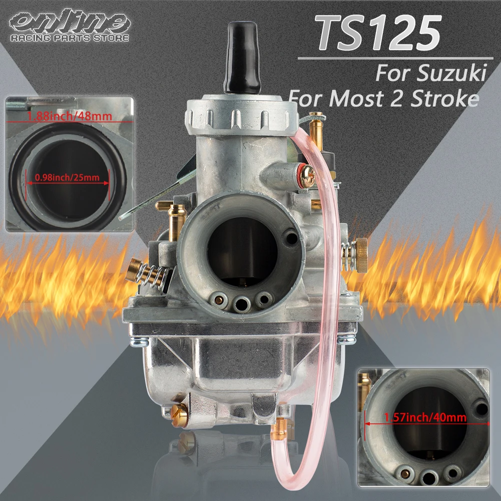 Motorcycle Carburetor For Suzuki 125cc TS 125 TS125 125N TC125 DS125 TS100 DS100 For 2 Stroke Single Cylinder 65-125cc Dirt Bike