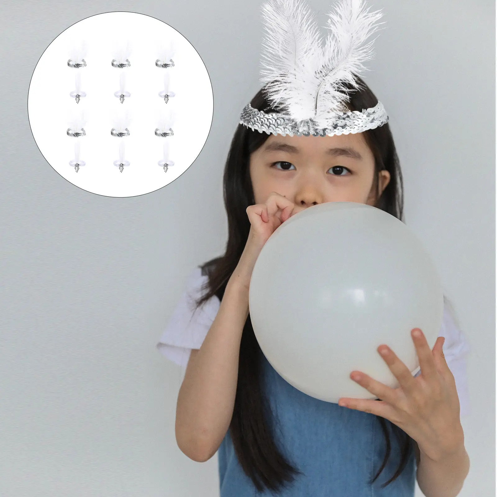 

12Pcs Shimmering Headbands Holiday Party Hair Hoops Eye-Catching Decorative Headwear Carnivals Banquet Dance