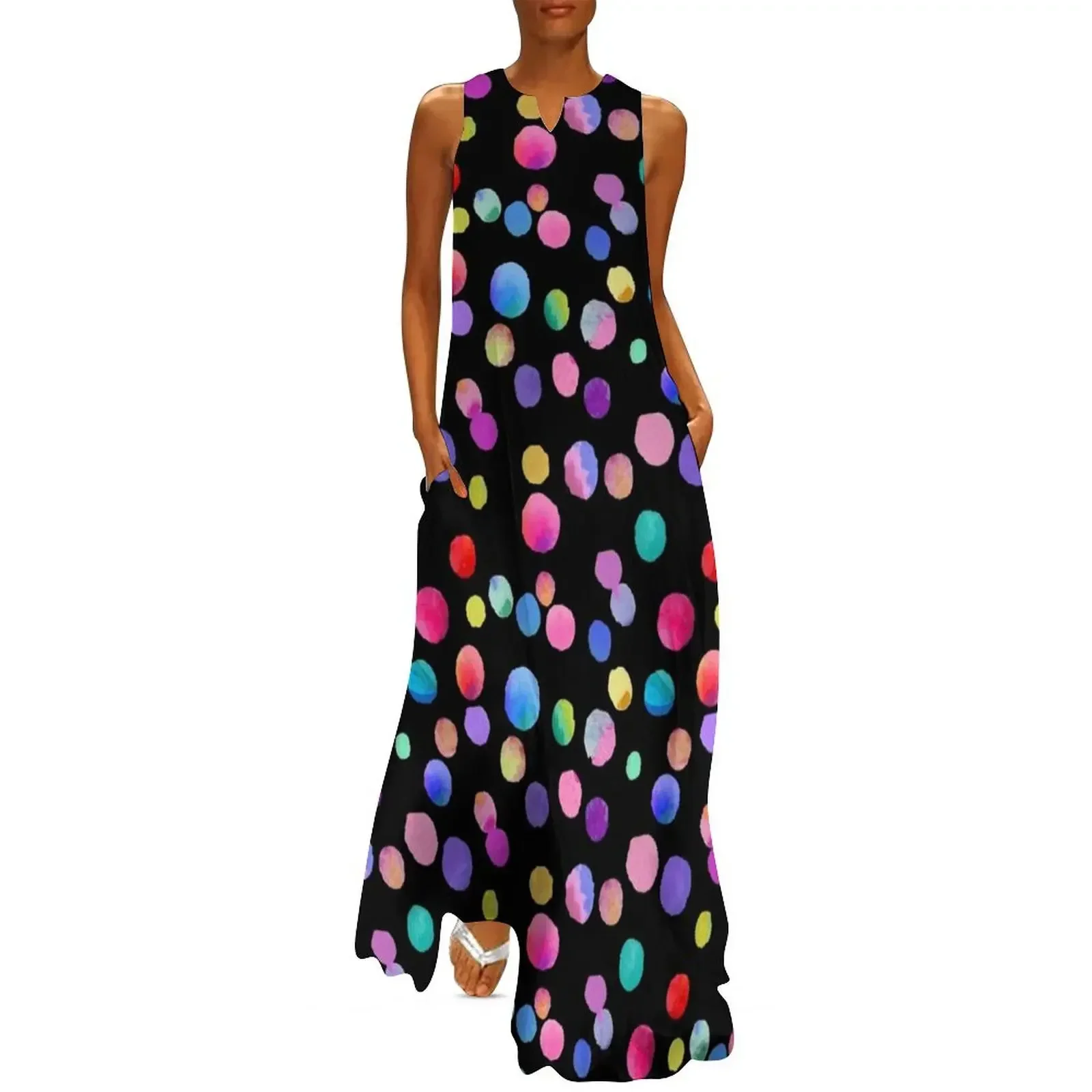

Little Drops of Love (Black) Long Dress prom dress dress summer Clothing female Beachwear