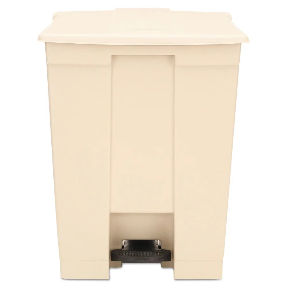 

Rubbermaid Commercial Fire-Safe Step-On Receptacle, Rectangular, Polyethylene, 18 Gallons, Beige (614500BG)