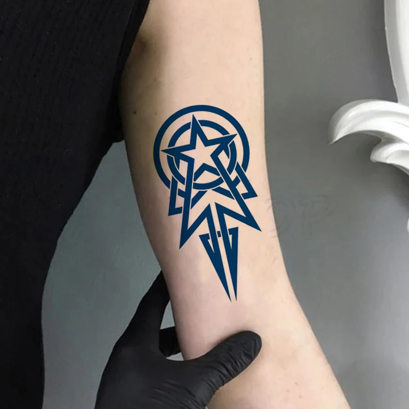 

Geometric Semi Permanent Tattoo Stickers Long-lasting Waterproof Temporary for One To Two Weeks for Arm Leg Body Art