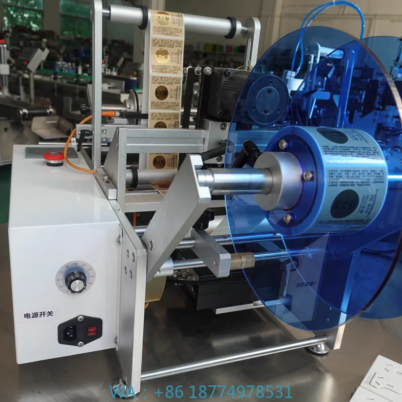 Wine Bottle Beer Can Labeling MachineSemi-Automatic Round Bottle Labeling Machine Label Applicator