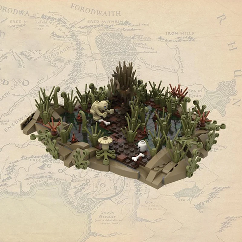 

543PCS MOC Lordes of the Ringses Dead Marshes Mystical Scenic DIY Model Building Blocks Birthday Toys Gift