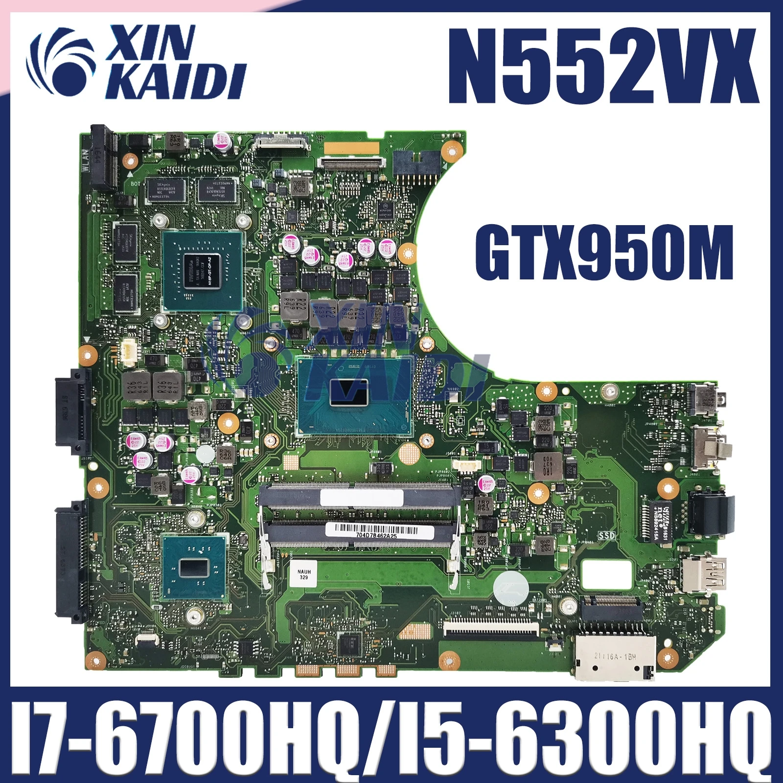 

N552VX Laptop Motherboard For ASUS N552V N552VW Mainboard I7-6700HQ/I5-6300HQ CPU GTX950M/GTX960M 4G 100% Test work