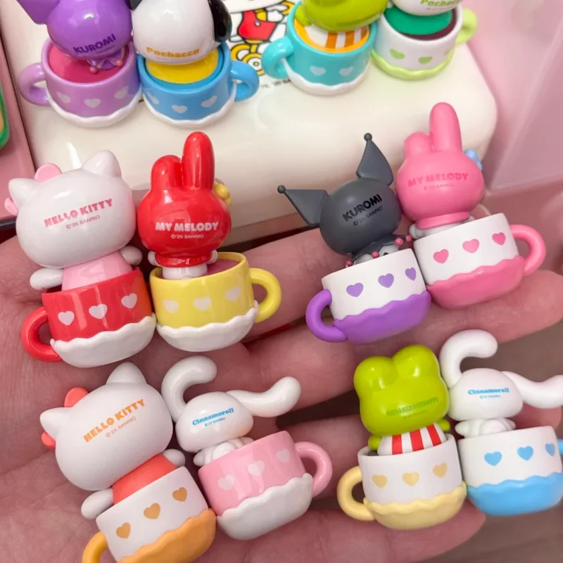 Genuine Sanrio Kada Bumper Cup Blind Bag Kawaii Mini Figure Cute Magnetic Ornaments Exquisite And Interesting Toys Hello Kitty - view 6