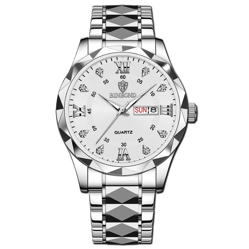Men's Precise Auto Date Quartz Watch with Luminous Features