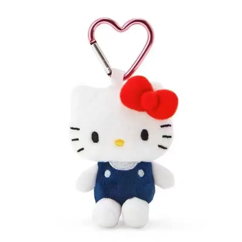 Sanrio – porte-clés en peluche de dessin animé Kawaii, Hellokitty, boucle d'amour, pendentif de sac à dos, cadeau d'anniversaire pour enfants, cadeau de Couple exquis