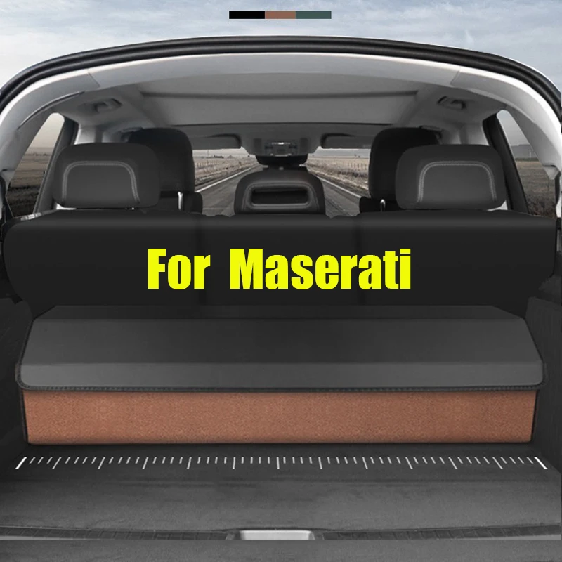 

120cm Length-Large Capacity Car Trunk Organizer Box Folding Storage Bag For Maserati Ghibli Levante Quattroporte GT Granturism