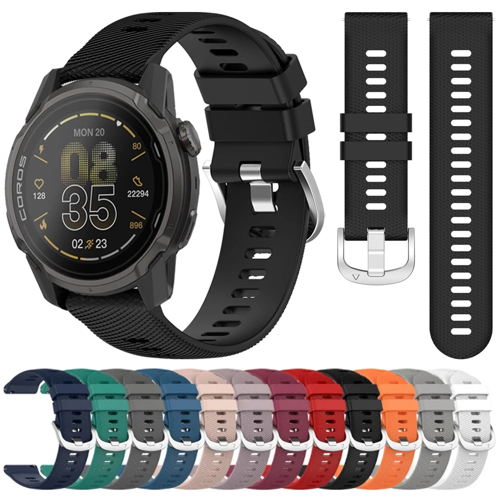 20/22 مللي متر سيليكون سوار حزام ل كوروس APEX 4 42 مللي متر استبدال حزام ل كوروس بيس 3 2/APEX 42 مللي متر 46 مللي متر/APEX 2 برو العصابات الرياضية