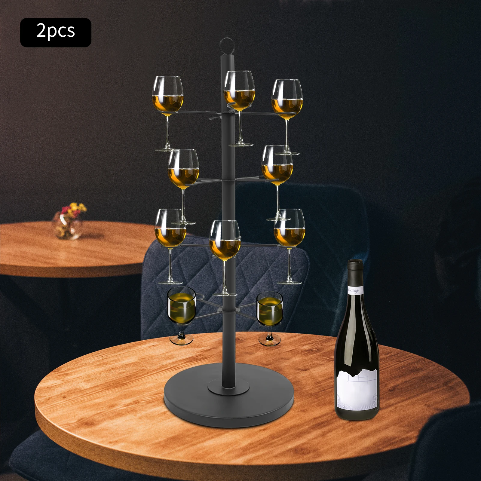 2 pieces of 4-layer Cocktail Tree Stand Wine Glass Display Drinks Holders Champagne Cocktails Wine Glass storage