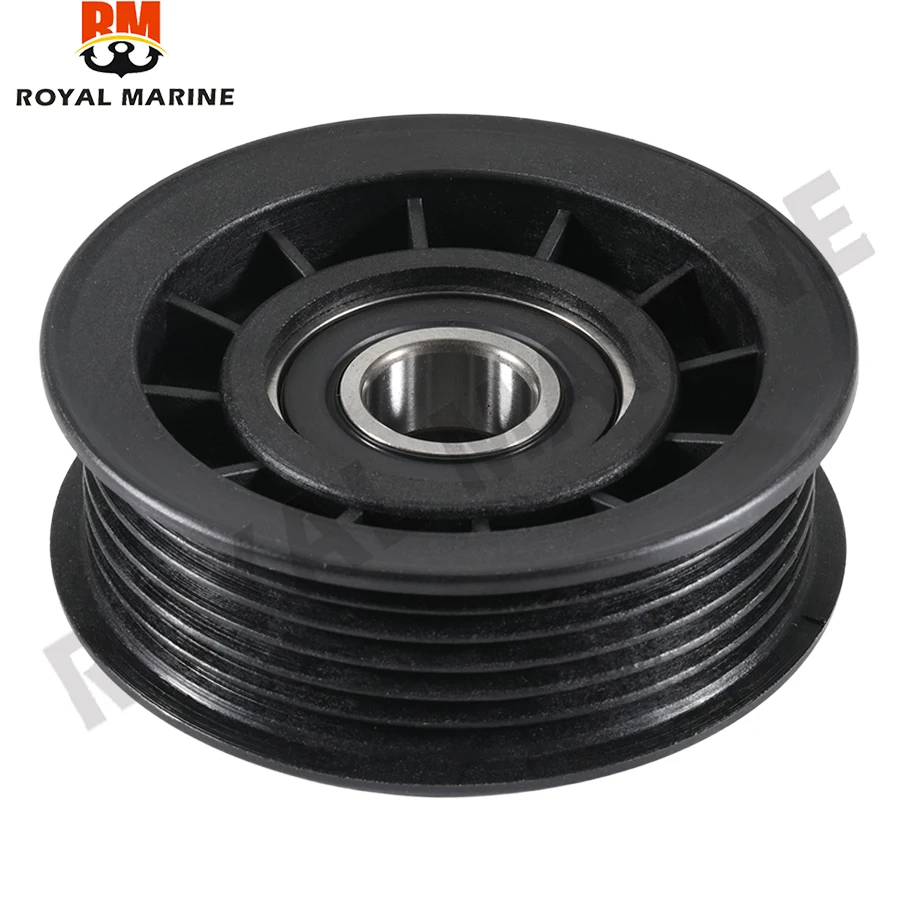 807757T Serpentine Belt Idler Pulley 6 Grooves For Mercruiser 807757T 4.3L 5.0L 5.7L 350 mag v6 v8 Boat Engine Part