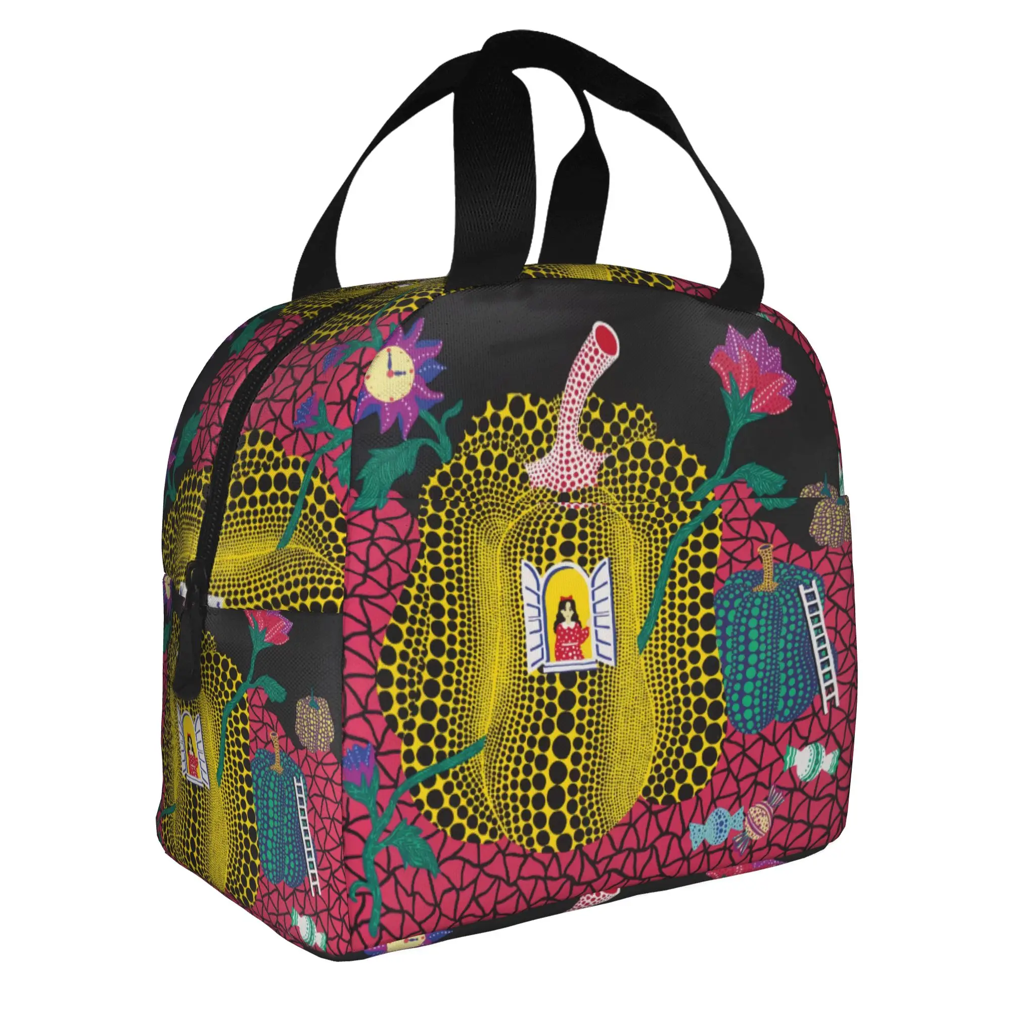 Yayoi Kusama Abstract Painting Lunch Bag Men Women  Cooler Thermal Insulated Lunch Box for Adult Office