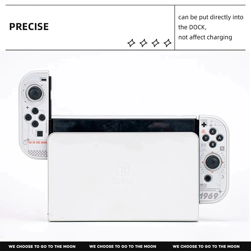 GeekShare Protect Shell do Nintendo Switch OLED Moon Przezroczysty projekt Twarda obudowa do Switch OLED Akcesoria do gier