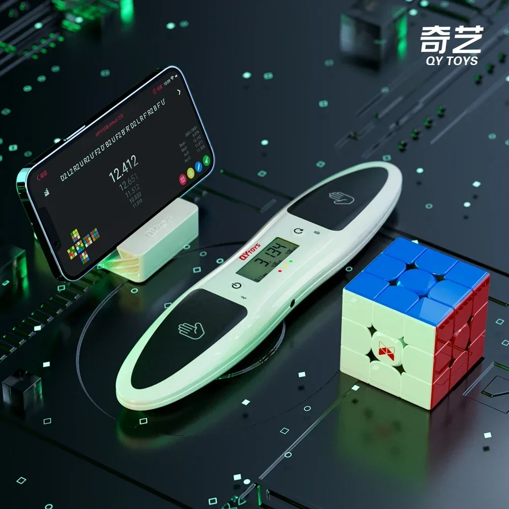 [ECube] QiYi Smart Magic Cube Timer Professional Speed Magico Cubo V2 Connects to Phones for Speed Cubing Competitions
