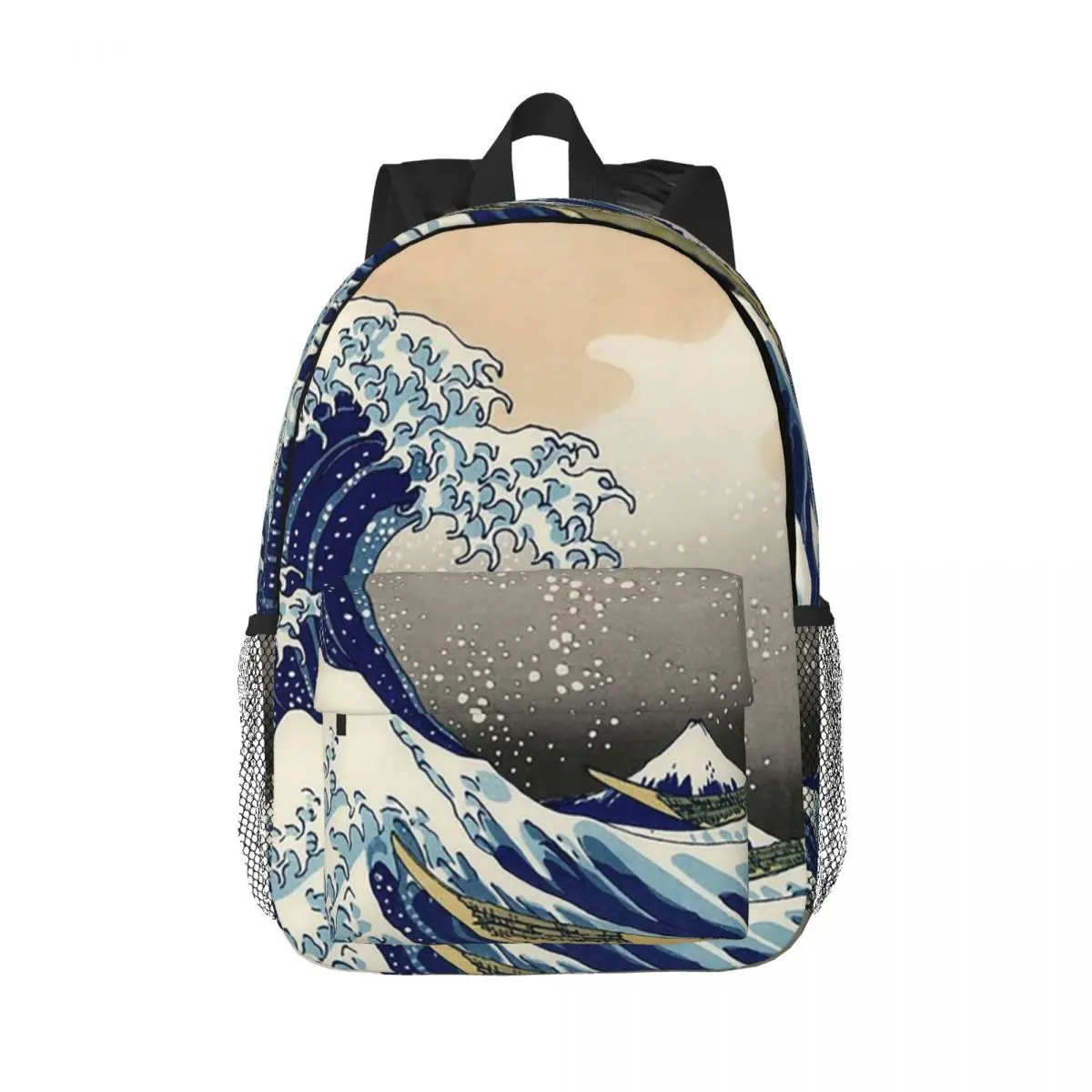 

The Great Wave Off Kanagawa By Katsushika Hokusai Backpack Daypack Boys Girls BookBag Shoulder Bags for Men Women Kid School Bag