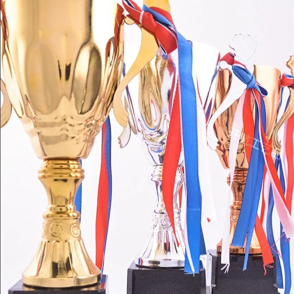 Gold Silver Copper Trophy Awards Sports Games Metal Model Small Prize Cup Craft Souvenirs 23CM Winner Award Trophy Toy