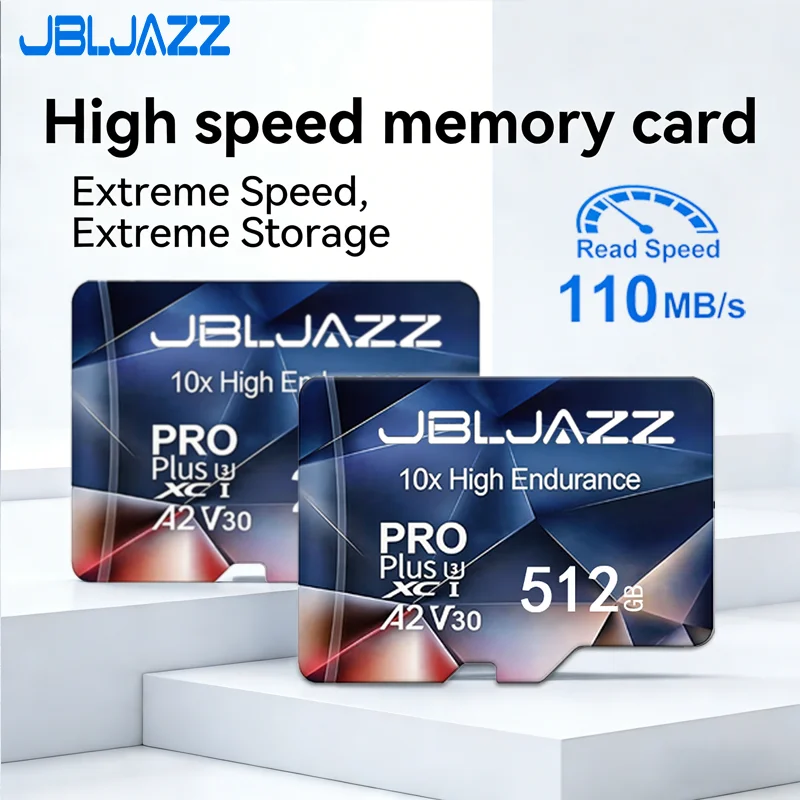

High Speed Flash Memory Card 64GB Micro TF SD 128GB 256GB 512GB A2 U3 Class10 4K HD Video Compatible For Phones Tablets Cameras
